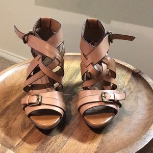 Sofft cognac leather sandal